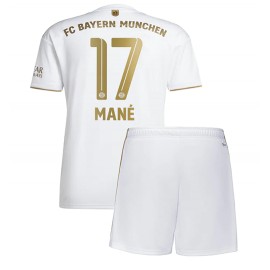 Bayern Munich Sadio Mane #17 Udebanetrøje Børn 2022-23 Kortærmet (+ Korte bukser)